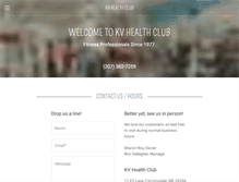 Tablet Screenshot of kvhealthclub.net